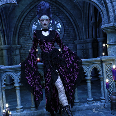 Gothic princess, rock ’n’ roll queen, or mysterious vampire? With a touch of darkness . . .