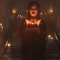 She's offering an invite to dinner by candlelight but guess who's for dinner?