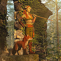 these two fae creatures of the woodlands are fast companions