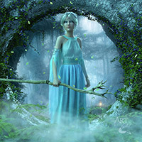 this lady guards these sacred woodlands
