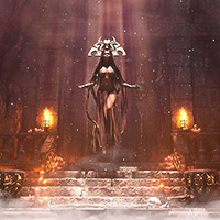 It is the solemn duty of the high priestess to bless the cleaned bones of the fallen warriors of the realm..