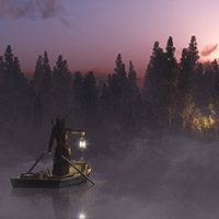 in the dark of night a smuggler signals to the shore